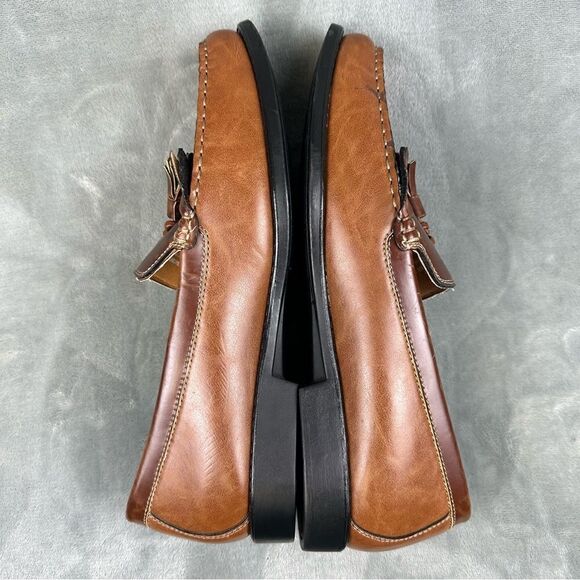 Izod Loafers Mens‎ 11 Brown Slip On Tassel Dress Shoes Business Casual Foam - Picture 6 of 11
